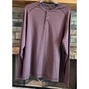 Men’s PUBLIC REC Merlot Go To Henley Long Sleeve Shirt Size 2XL *B4